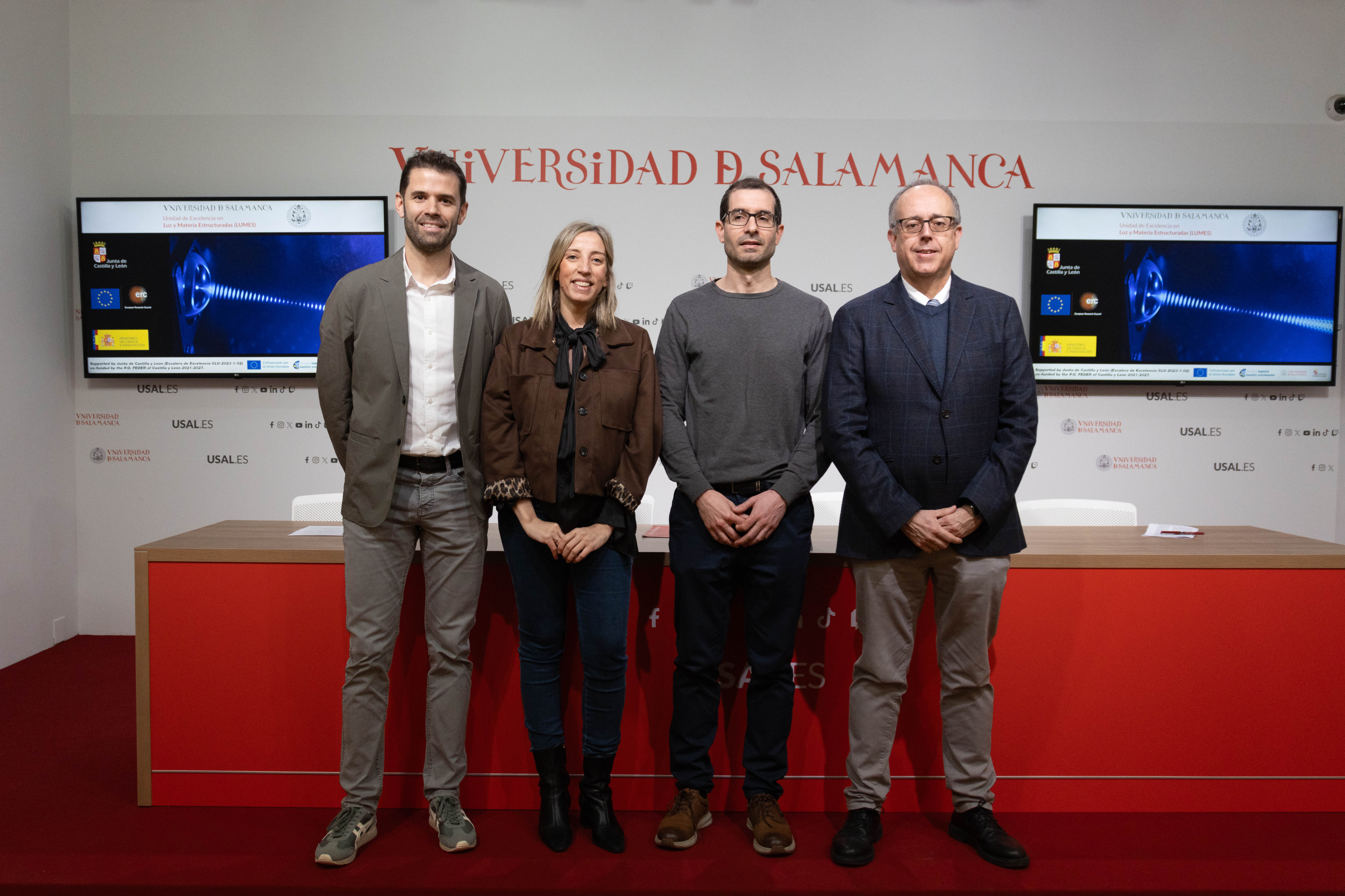 Carlos Hernández García, Blanca Ares, José Manuel Caridad y José Miguel Mateos Roco.