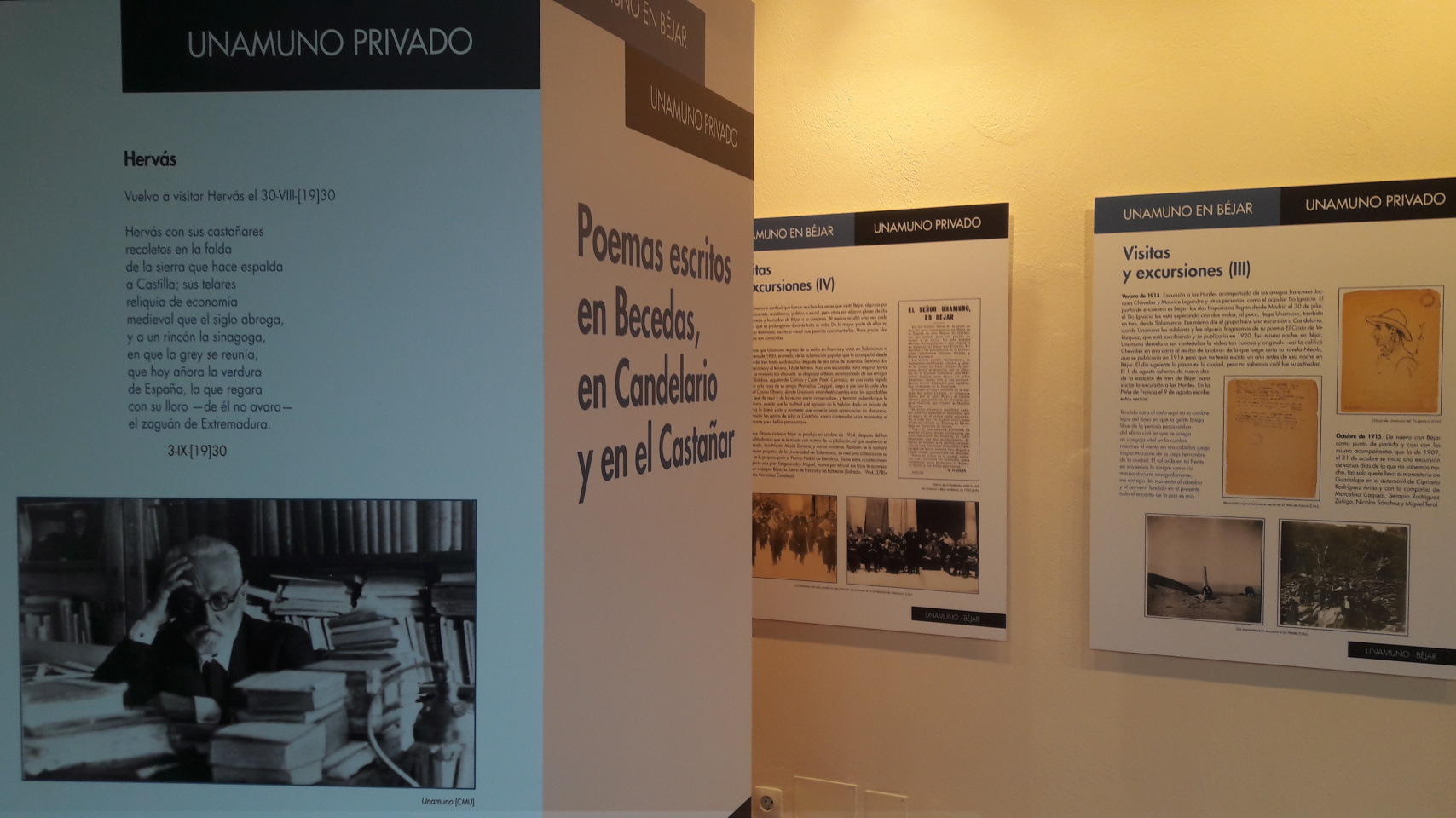 La Universidad de Salamanca y el Ayuntamiento de Béjar refuerzan la colaboración cultural con una exposición sobre Unamuno y una representación teatral