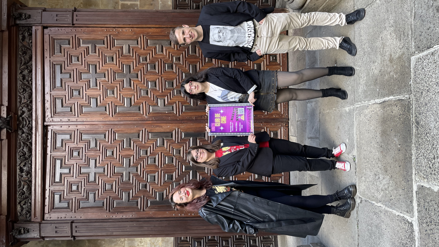 De izquierda a derecha Marta Bernabeú Lorenzo, Irene Gutiérrez Arias, Nerea Iglesias Belloso, y Miguel Sebastián Martín