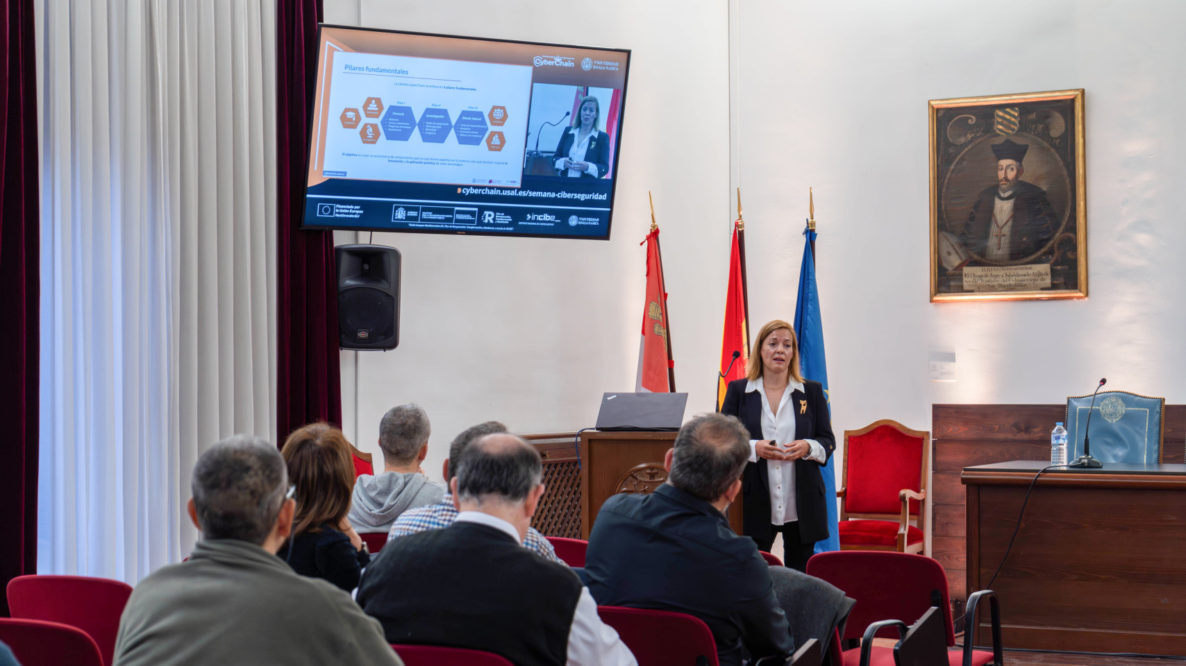 Conferencia Cyberchain realizada en Colegio Arzobispo Fonseca