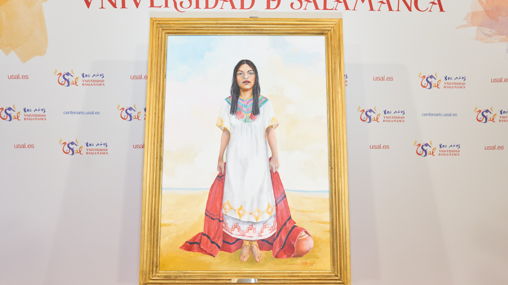 La Universidad de Salamanca recibe como donación un cuadro del pintor búlgaro Alexander Betov