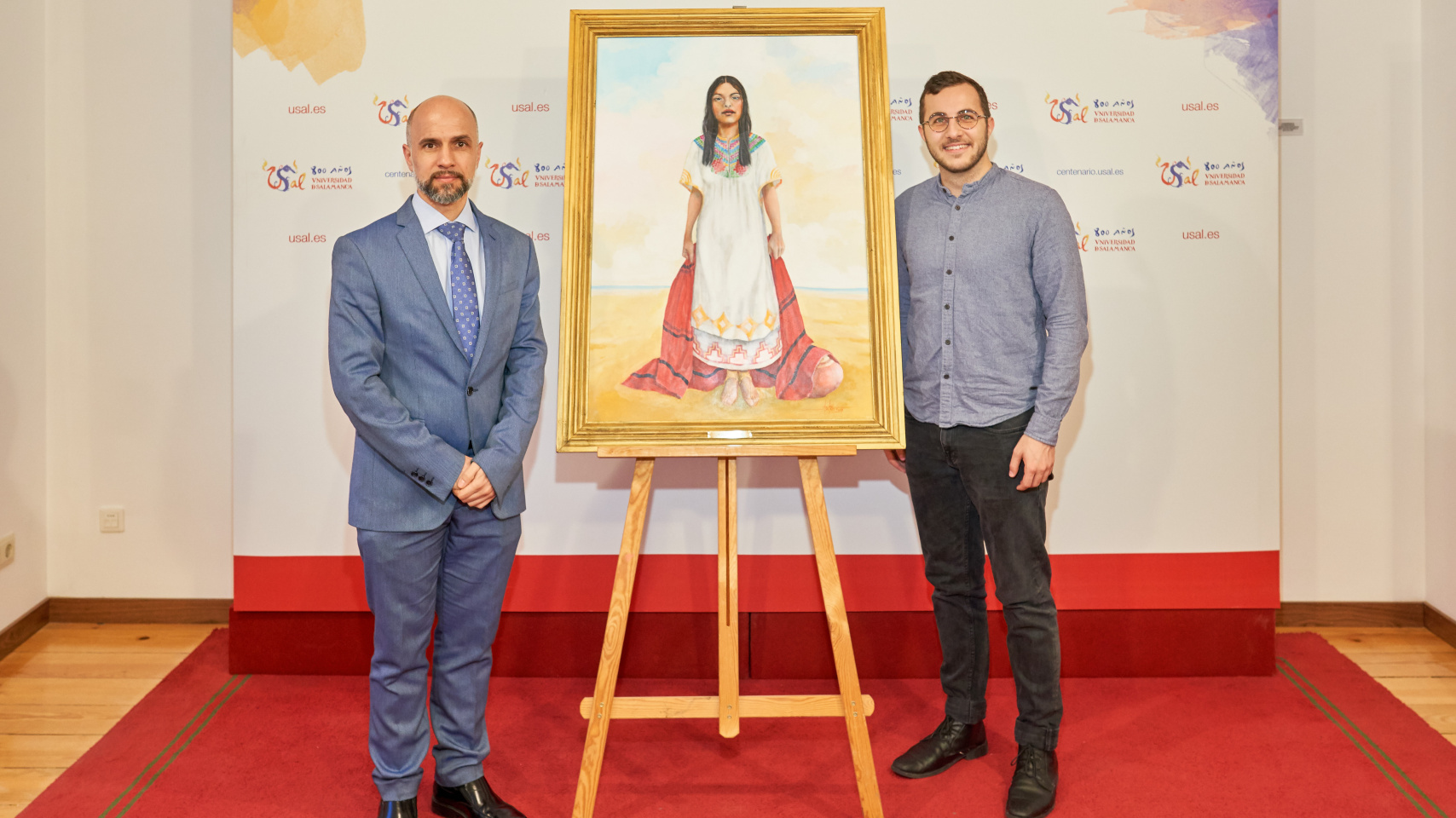 La Universidad de Salamanca recibe como donación un cuadro del pintor búlgaro Alexander Betov