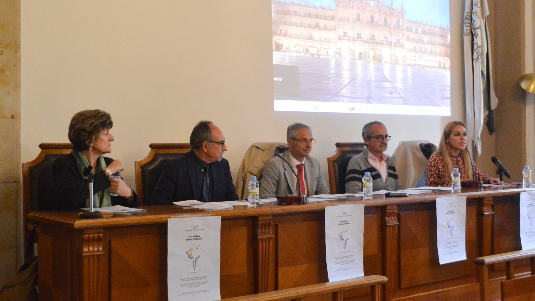 Marco José Cobos y Manuel Medarde, estudiante y profesor jubilado de la USAL, ganadores del I Concurso Universitario de Poesía y Microrrelatos ‘Palabras para Ucrania’