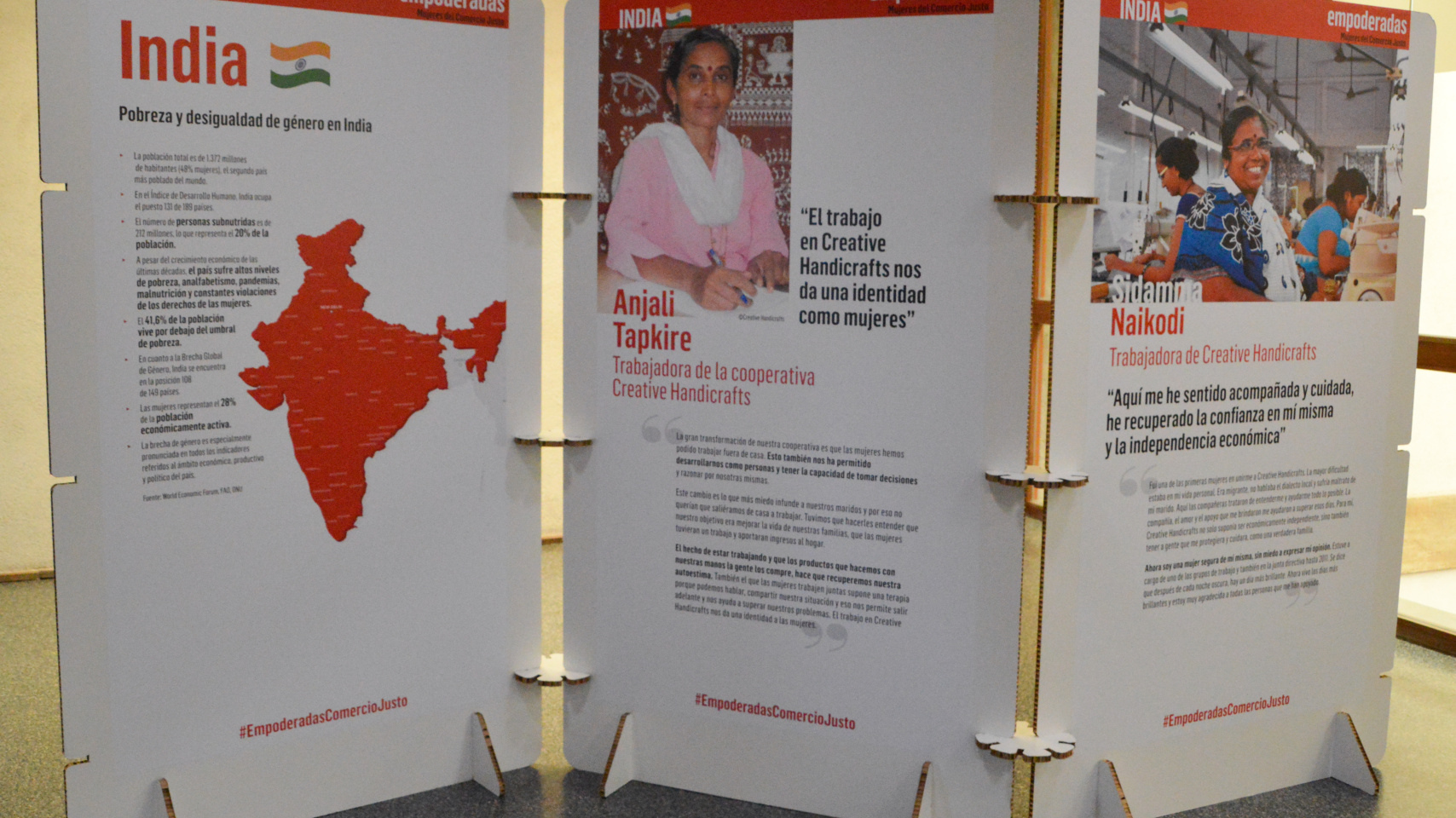 Inauguración exposición "Empoderadas. Mujeres del Comercio Justo"