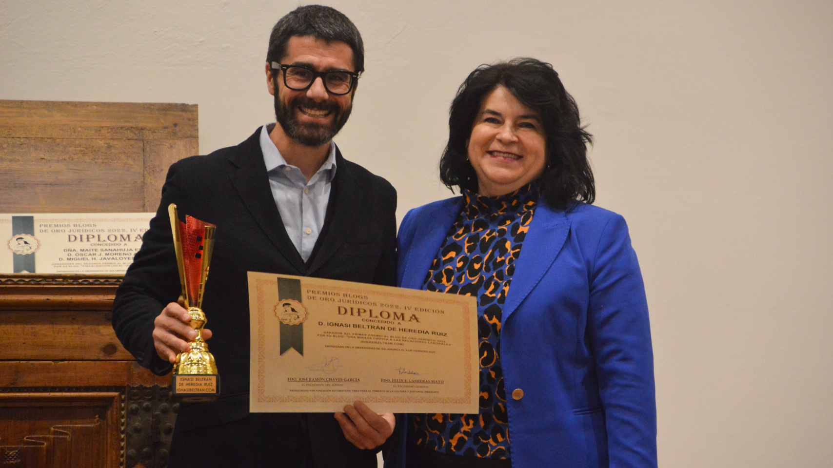 El rector preside la entrega de los premios Blogs de Oro Jurídicos