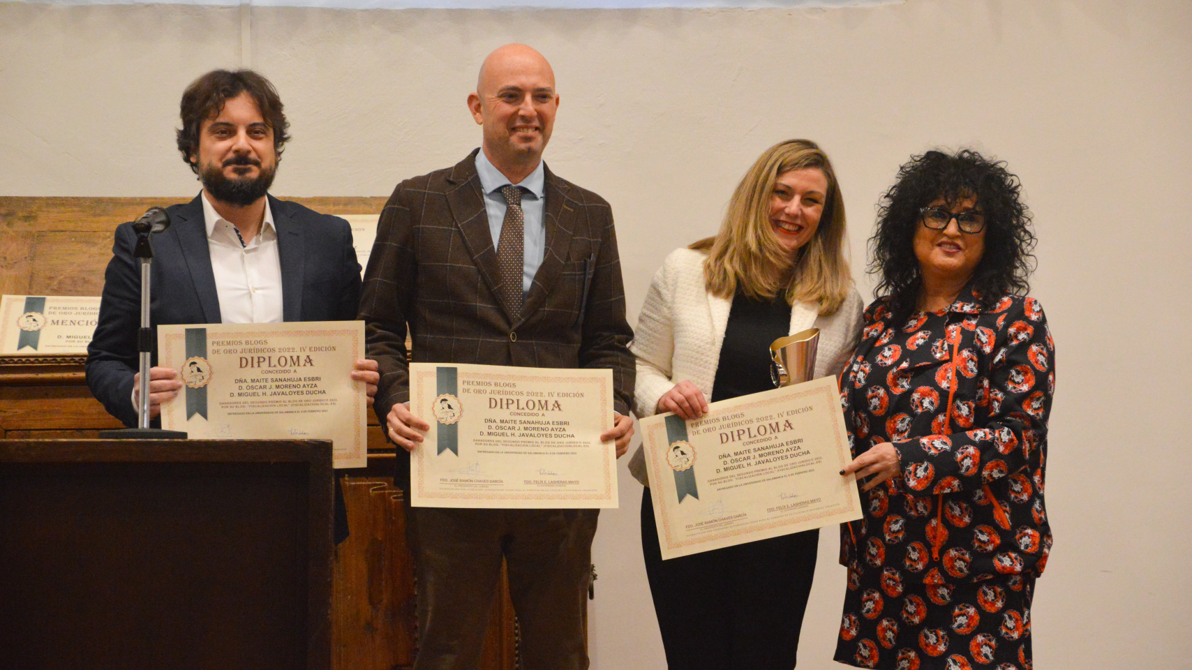 El rector preside la entrega de los premios Blogs de Oro Jurídicos