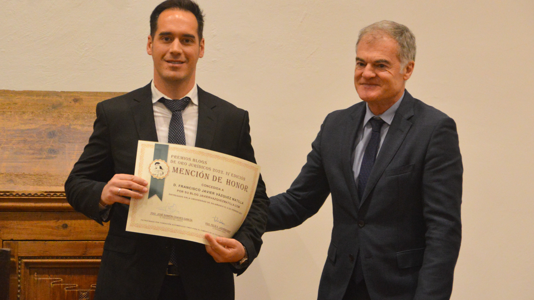 El rector preside la entrega de los premios Blogs de Oro Jurídicos
