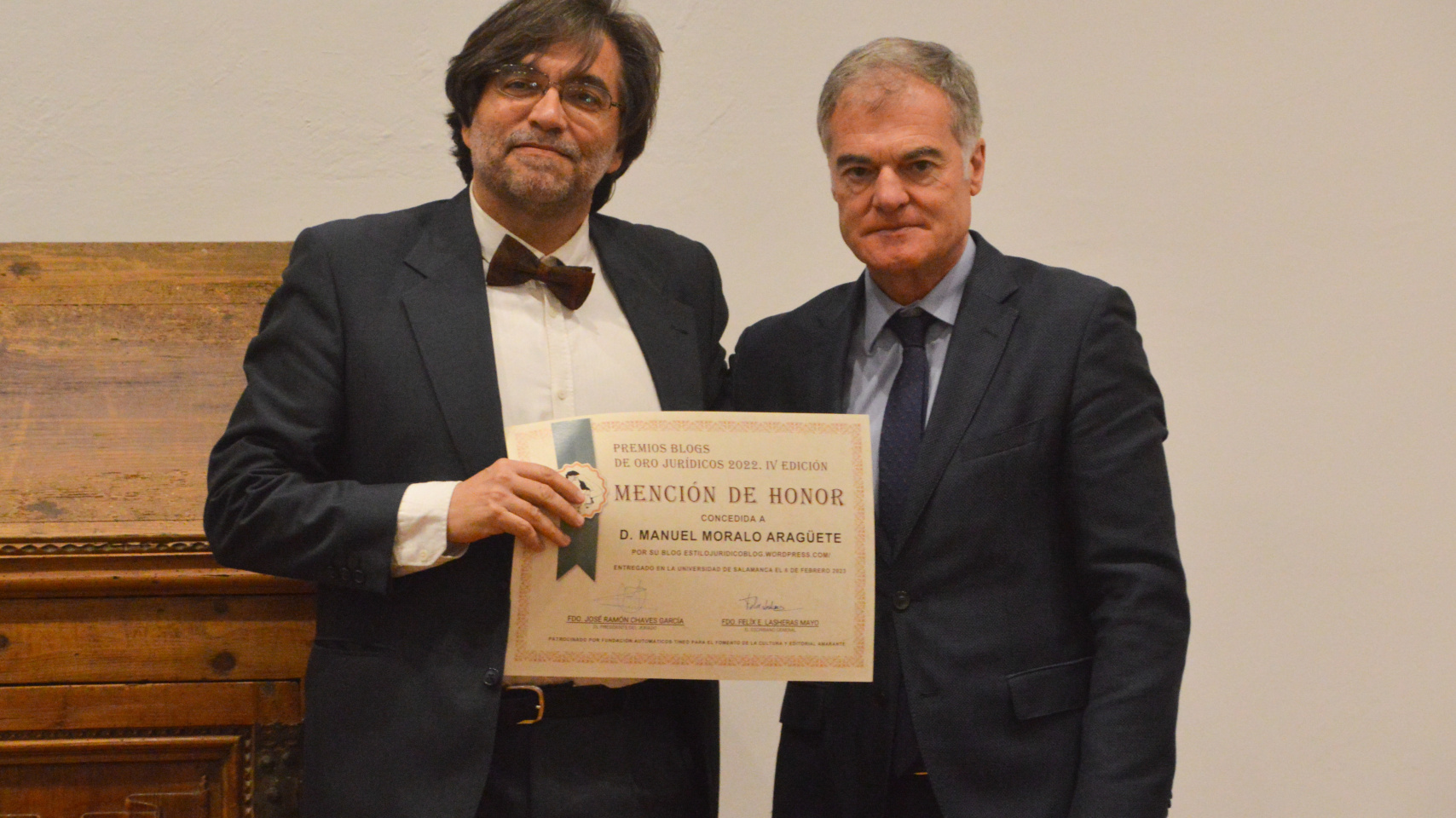 El rector preside la entrega de los premios Blogs de Oro Jurídicos