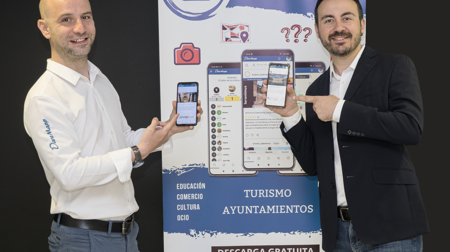 Emprendedores de la startup salmantina "DareMapp"