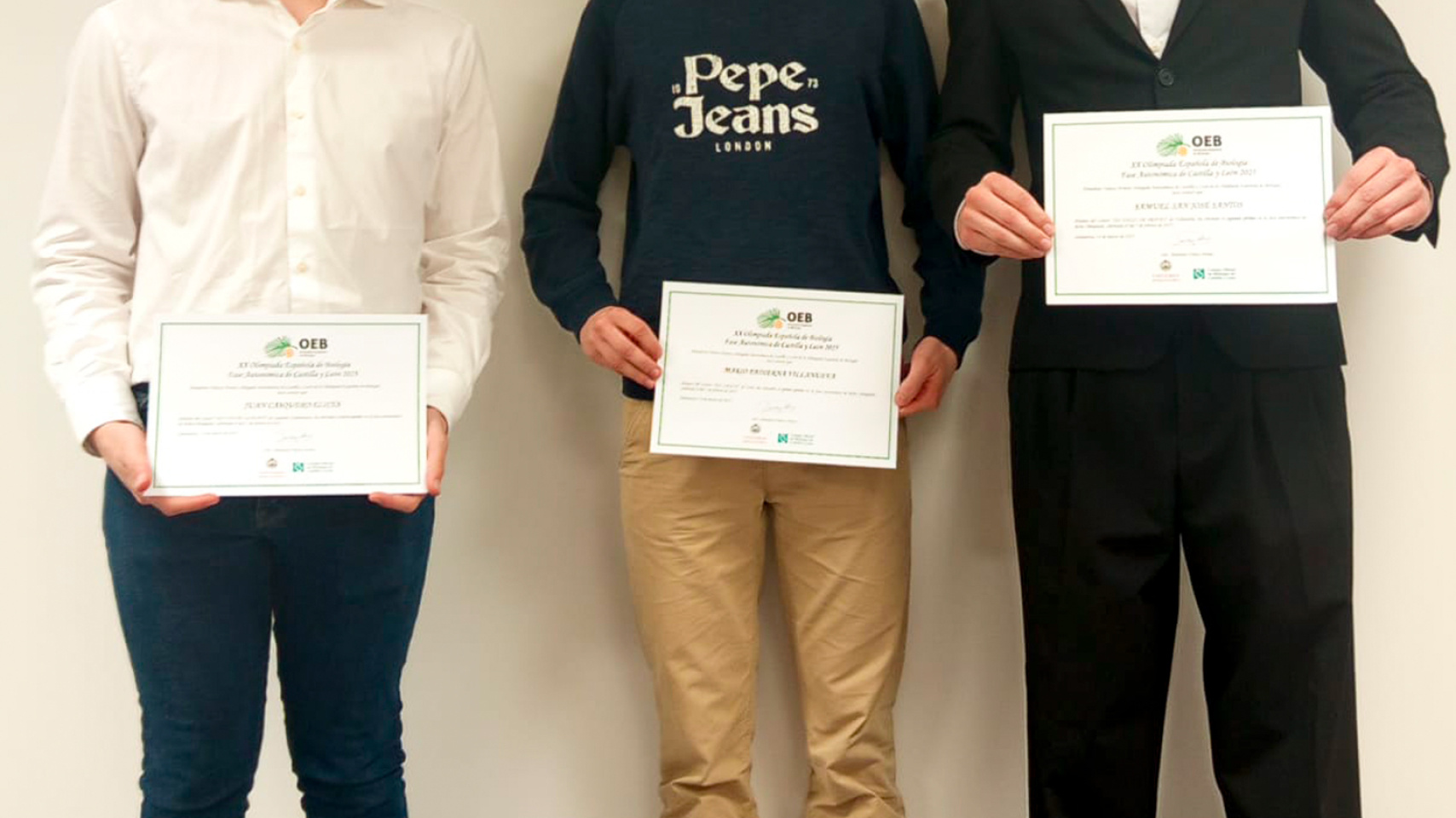 Galardonados en los premios de la XX Olimpiada autonómica de Biología