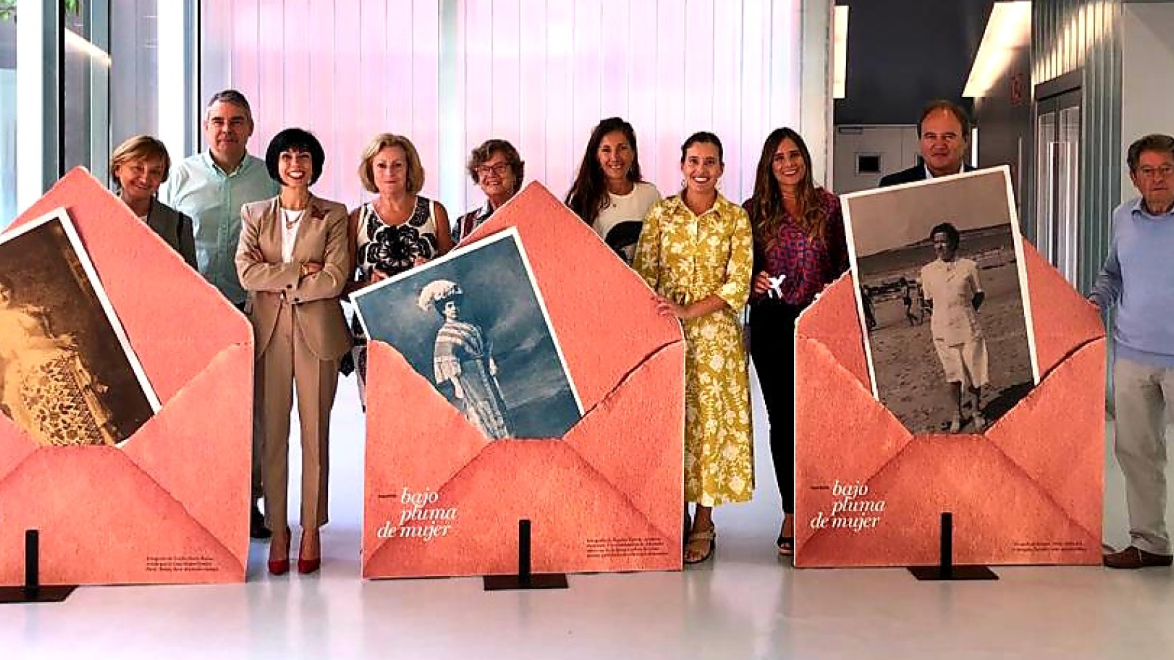 Un momento de la inauguración de la exposición en Palencia