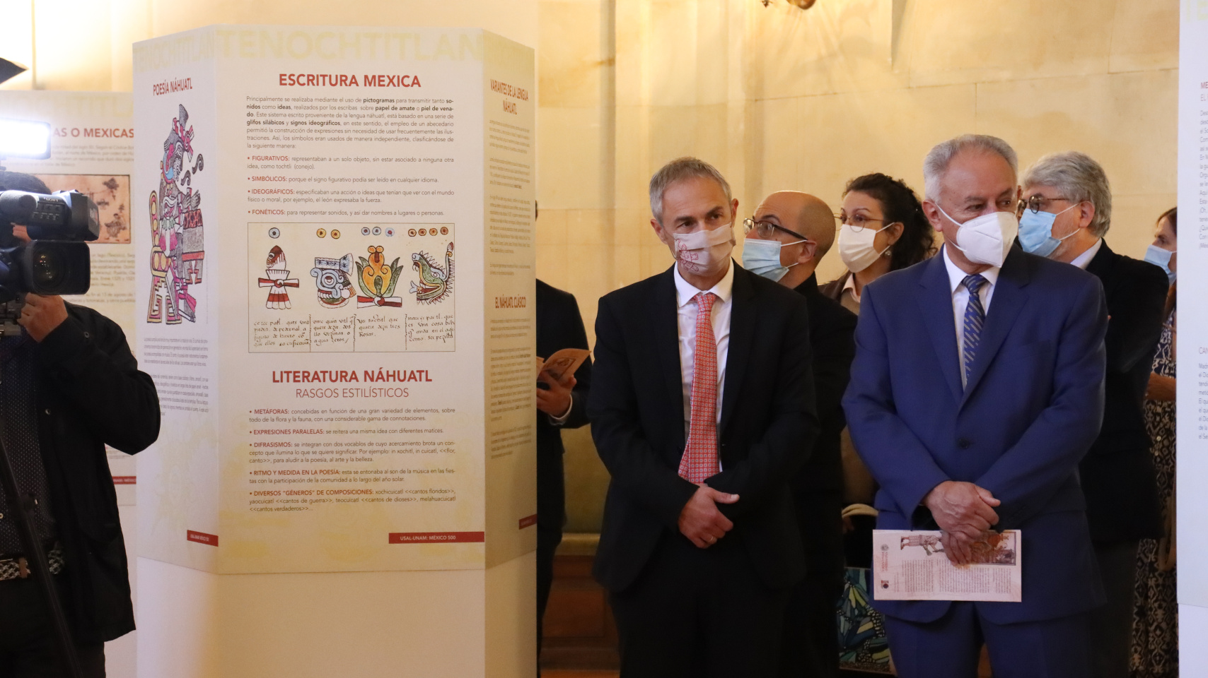 Ricardo Rivero en la inauguración de la exposición “Tenochtitlan: Flor y Canto. Visiones literarias del México antiguo”