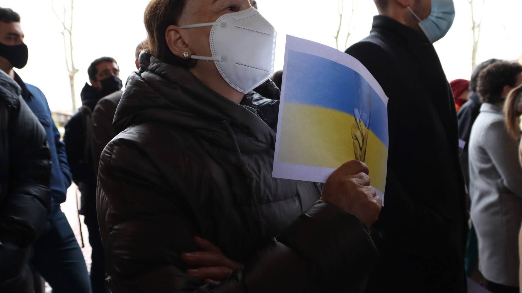 Asistente a la concentración por la paz