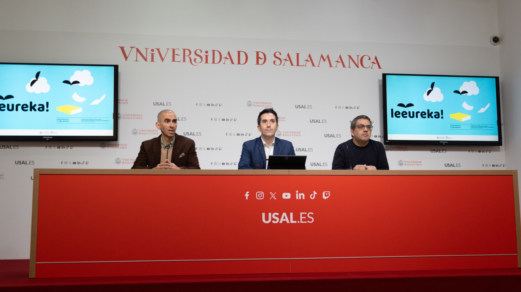 Raúl Rivas, Federico Bueno y Miguel Battaner durante la rueda de prensa.