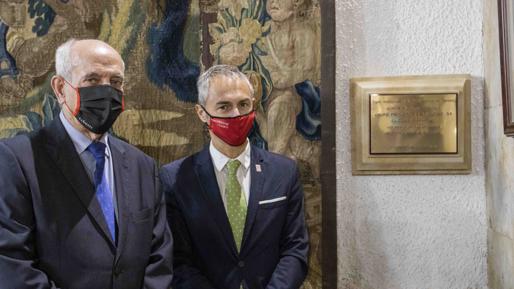 Ricardo Rivero, Rector de la Universidad de Salamanca y Pedro Díaz, consejero delegado de Gruposa