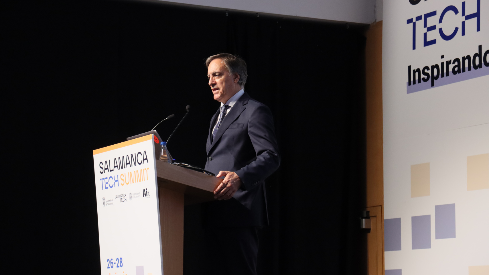 Carlos García Carbayo, alcalde de Salamanca, en el acto inaugural Salamanca Tech Summit
