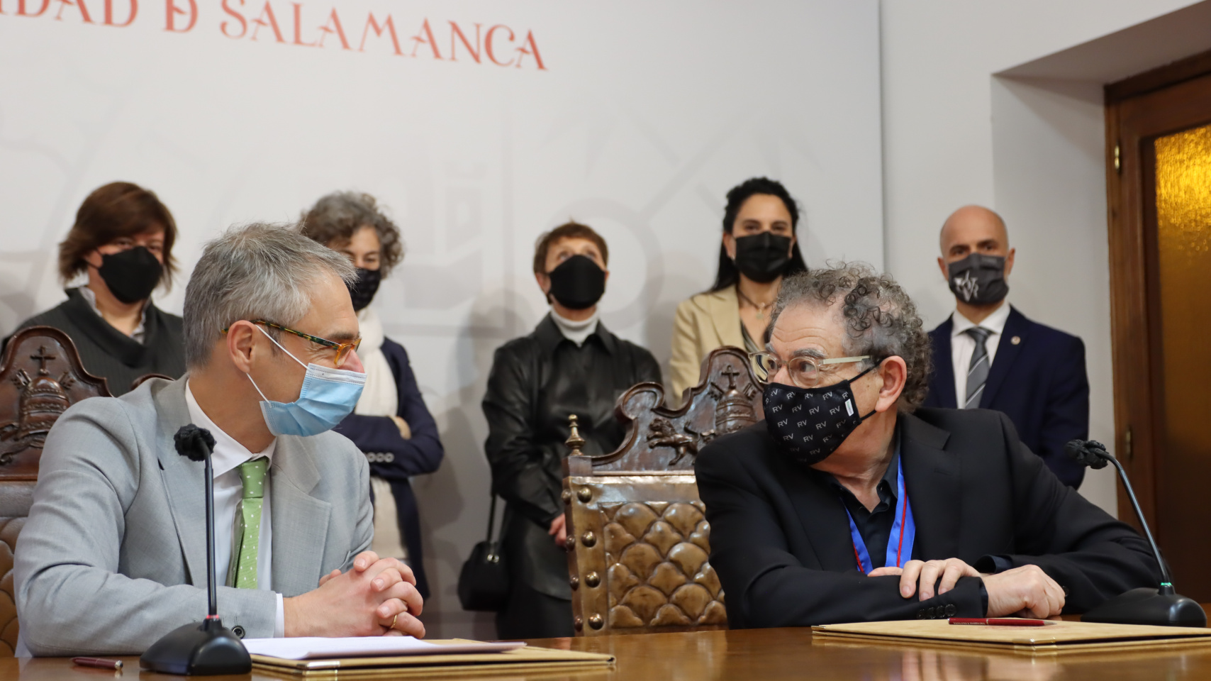 Ricardo Rivero y Roberto Verino durante la rueda de prensa posterior a la firma del convenio