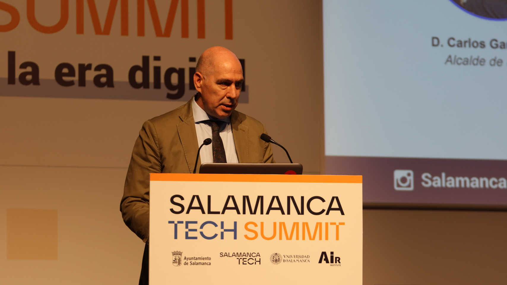 Carlos Martín, viceconsejero de Economía y Competividad de la Junta de Castilla y León, en el acto inaugural Salamanca Tech Summit