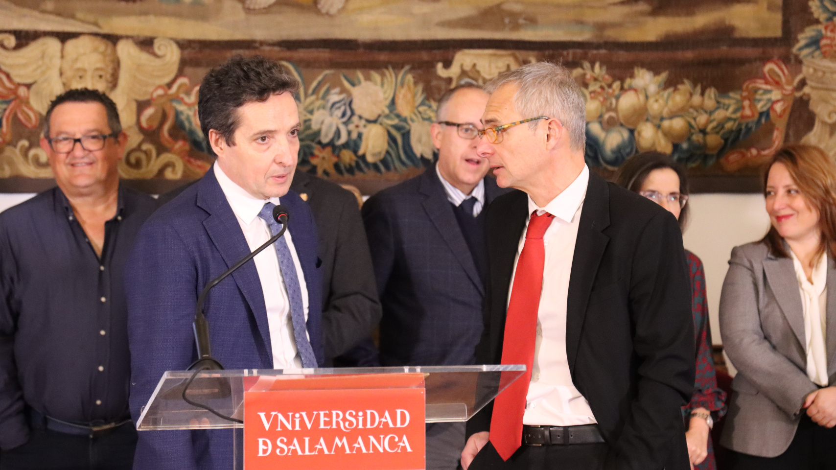 Rueda de prensa presentación Cátedra Internacional en Blockchain para Ciberseguridad en la Casa Unamuno de la Universidad de Salamanca