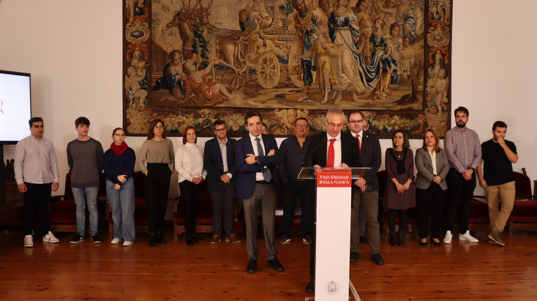Rueda de prensa presentación Cátedra Internacional en Blockchain para Ciberseguridad en la Casa Unamuno de la Universidad de Salamanca