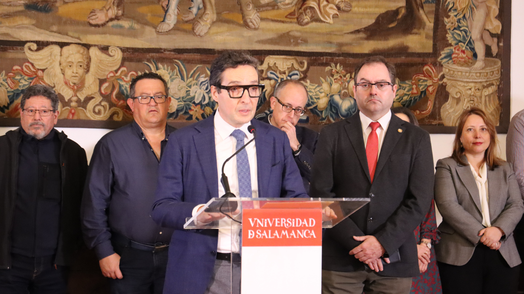 Rueda de prensa presentación Cátedra Internacional en Blockchain para Ciberseguridad en la Casa Unamuno de la Universidad de Salamanca