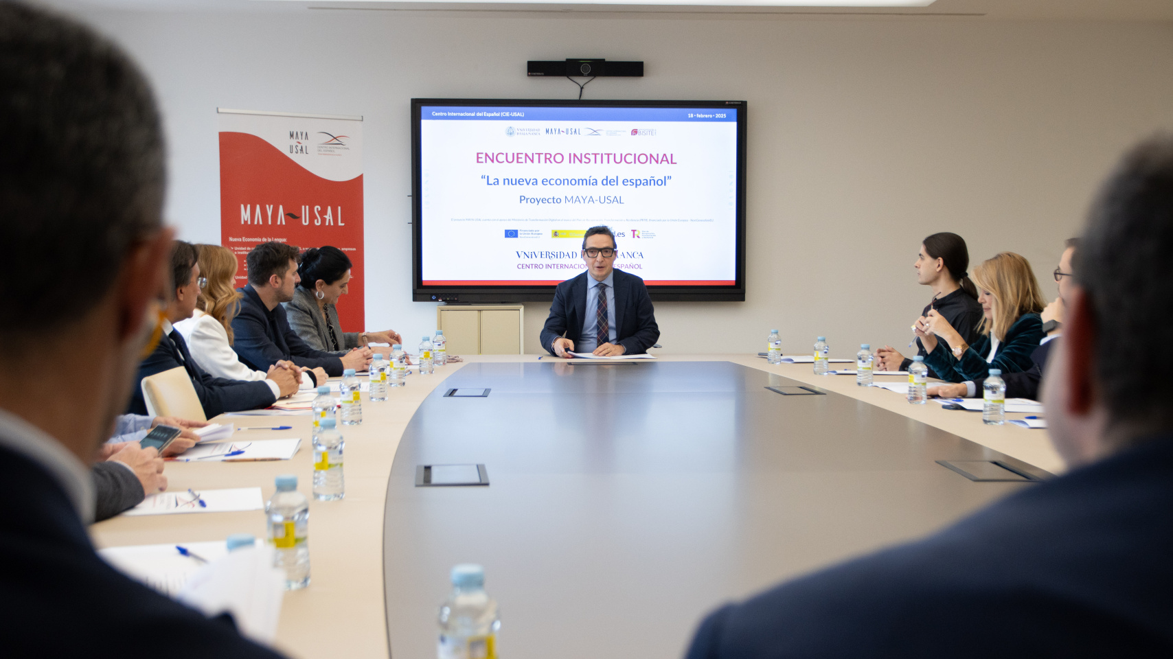 El rector Juan Manuel Corchado durante su intervención