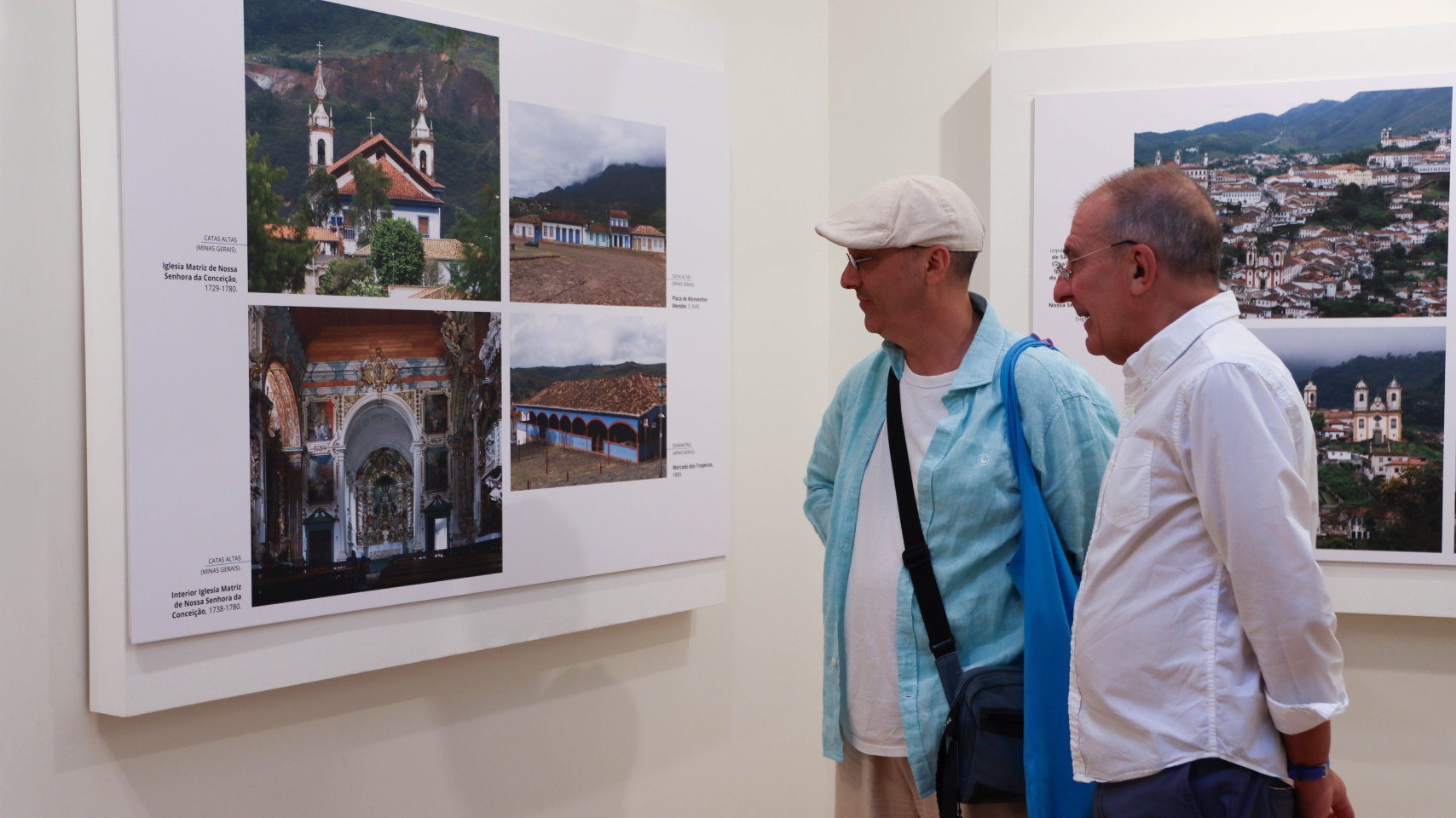 Pablo de la Riestra junto a Theo Noll durante la inauguración de la exposición