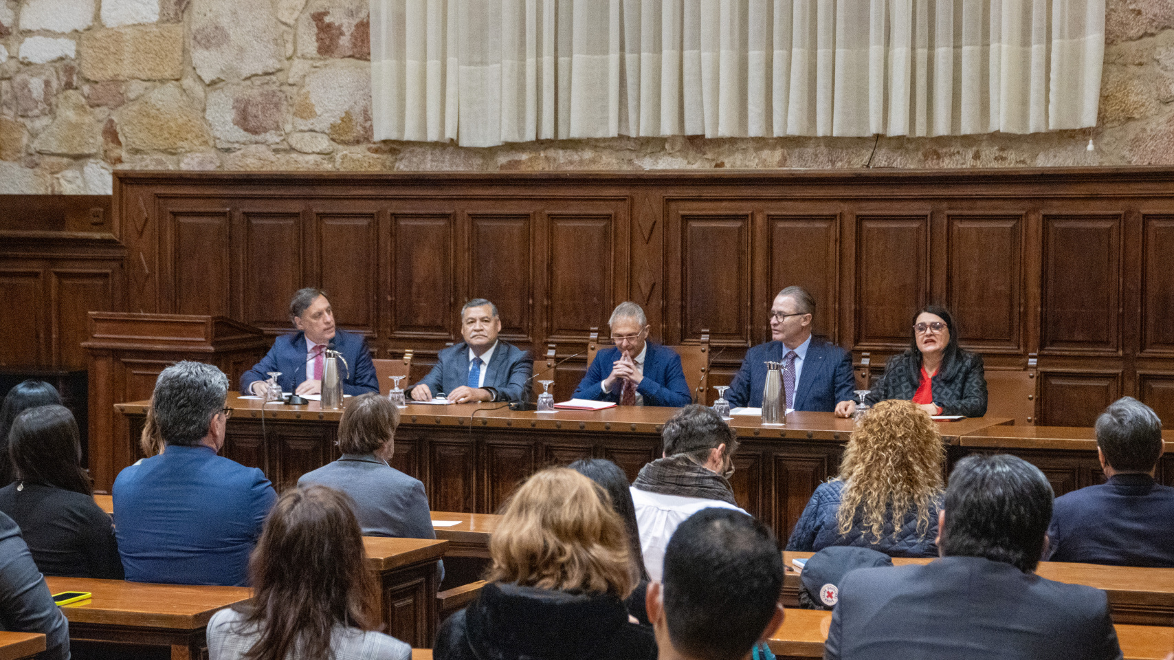 Carlos García Carbayo, Santos Guzmán López, Ricardo Rivero, Quirino Ordaz y Sandra González