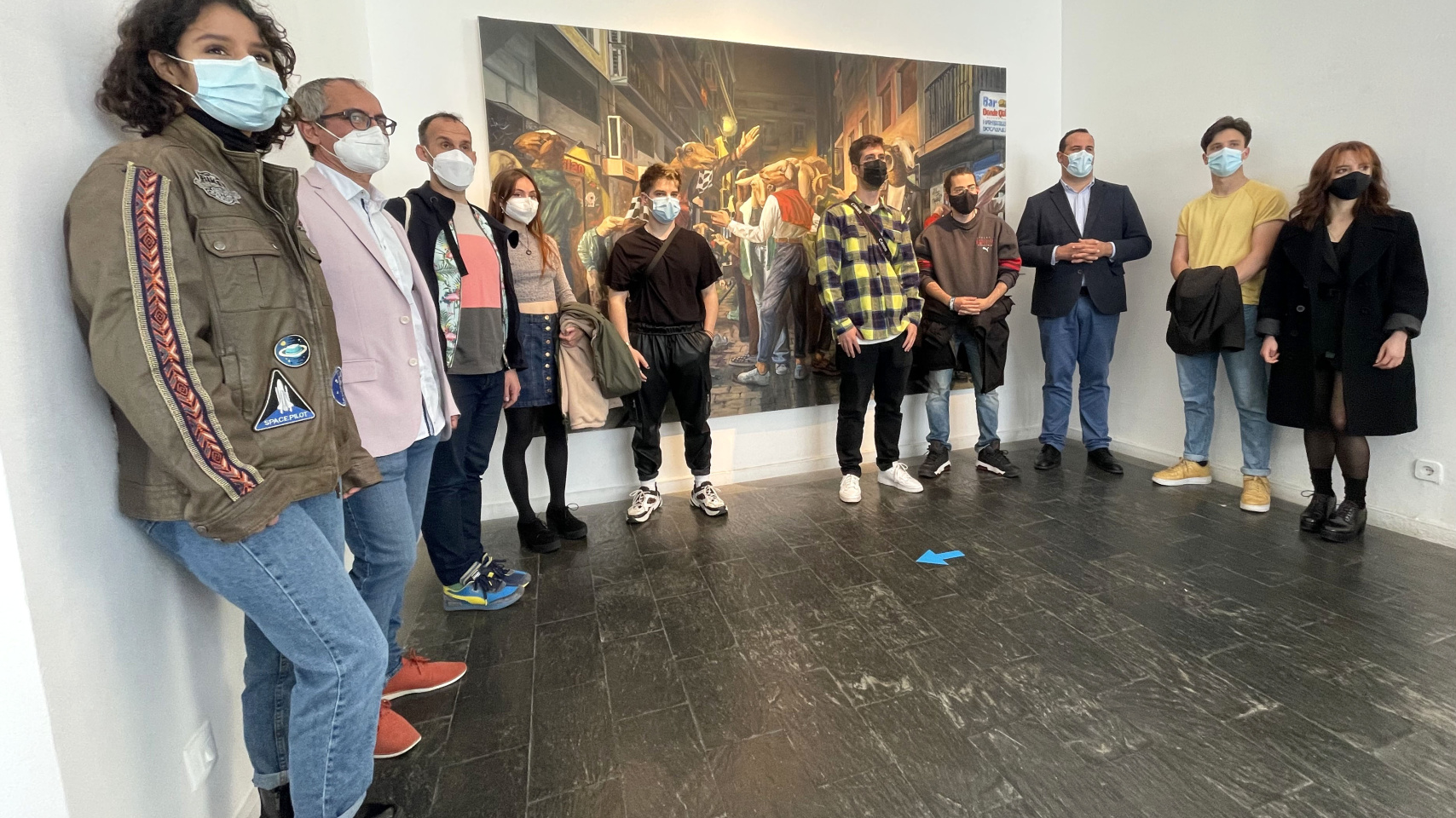 David Mingo y Luis Barrio en la Sala de Exposiciones de La Salina