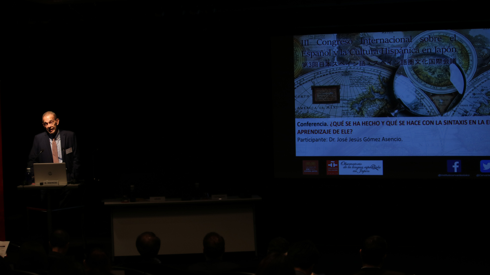 Foto: Instituto Cervantes de Tokio | Un momento de la conferencia del catedrático de la Universidad de Salamanca