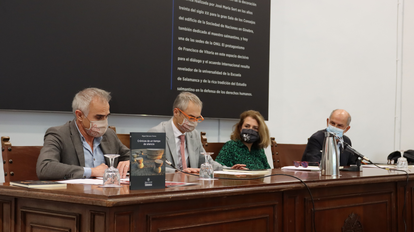 Jacobo Sanz Hermida, Ricardo Rivero, Ana Martín Suárez y Miguel Barrueco Ferrero en la presentación del libro