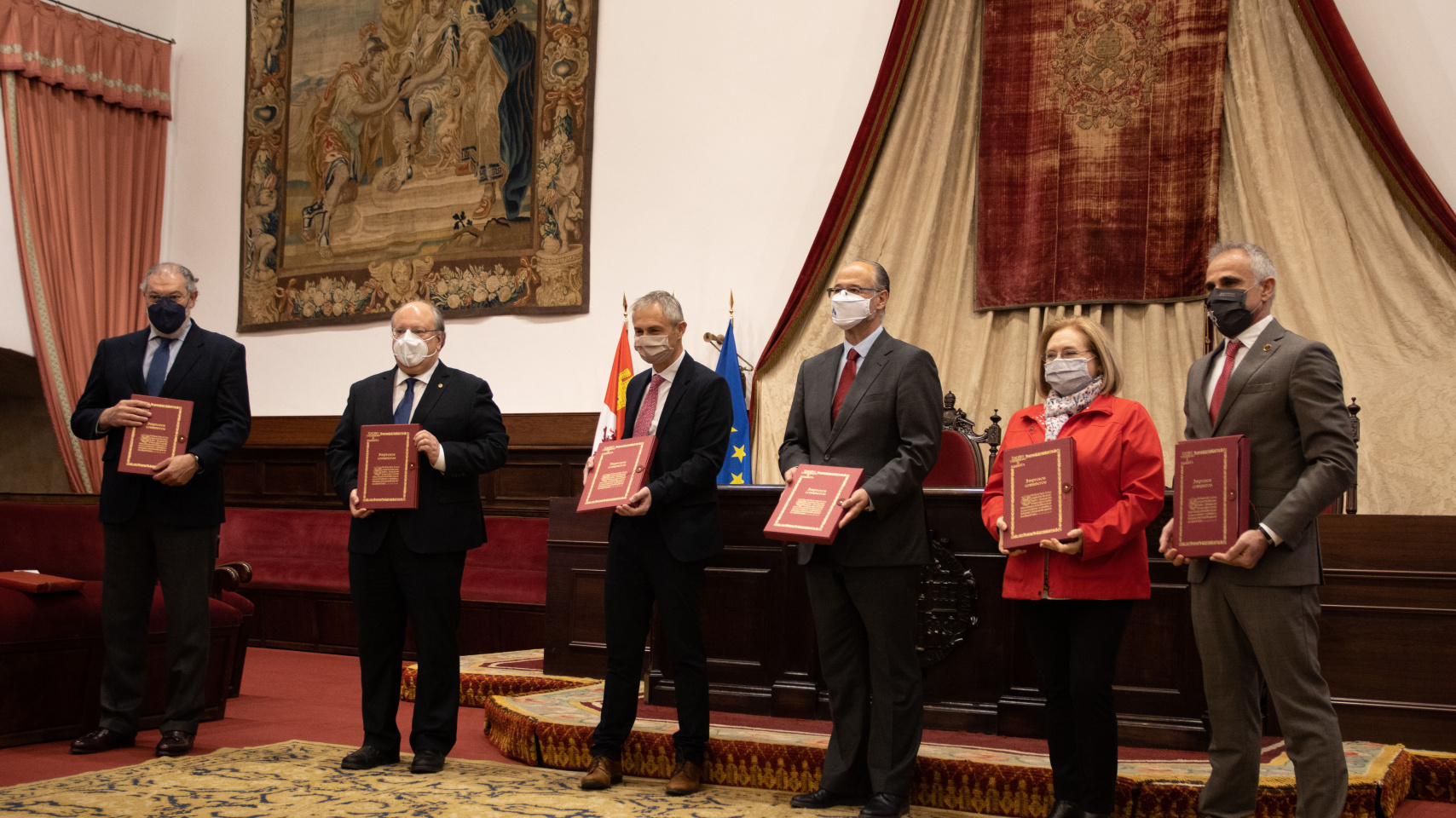 Salvador Ignacio Rus Rufuno, Enrique Cabero, Ricardo Rivero, Luis Fuentes, Purificación Galindo y Jacabo Sanz Hermida.