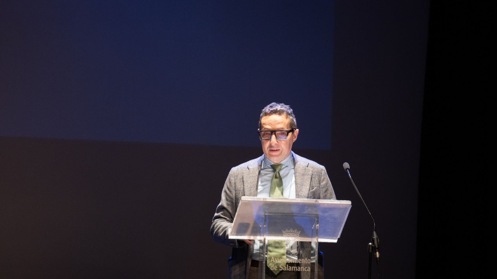 El rector Juan Manuel Corchado durante su intervención en las II jornadas Salamanca: por Cajal y la Ciencia