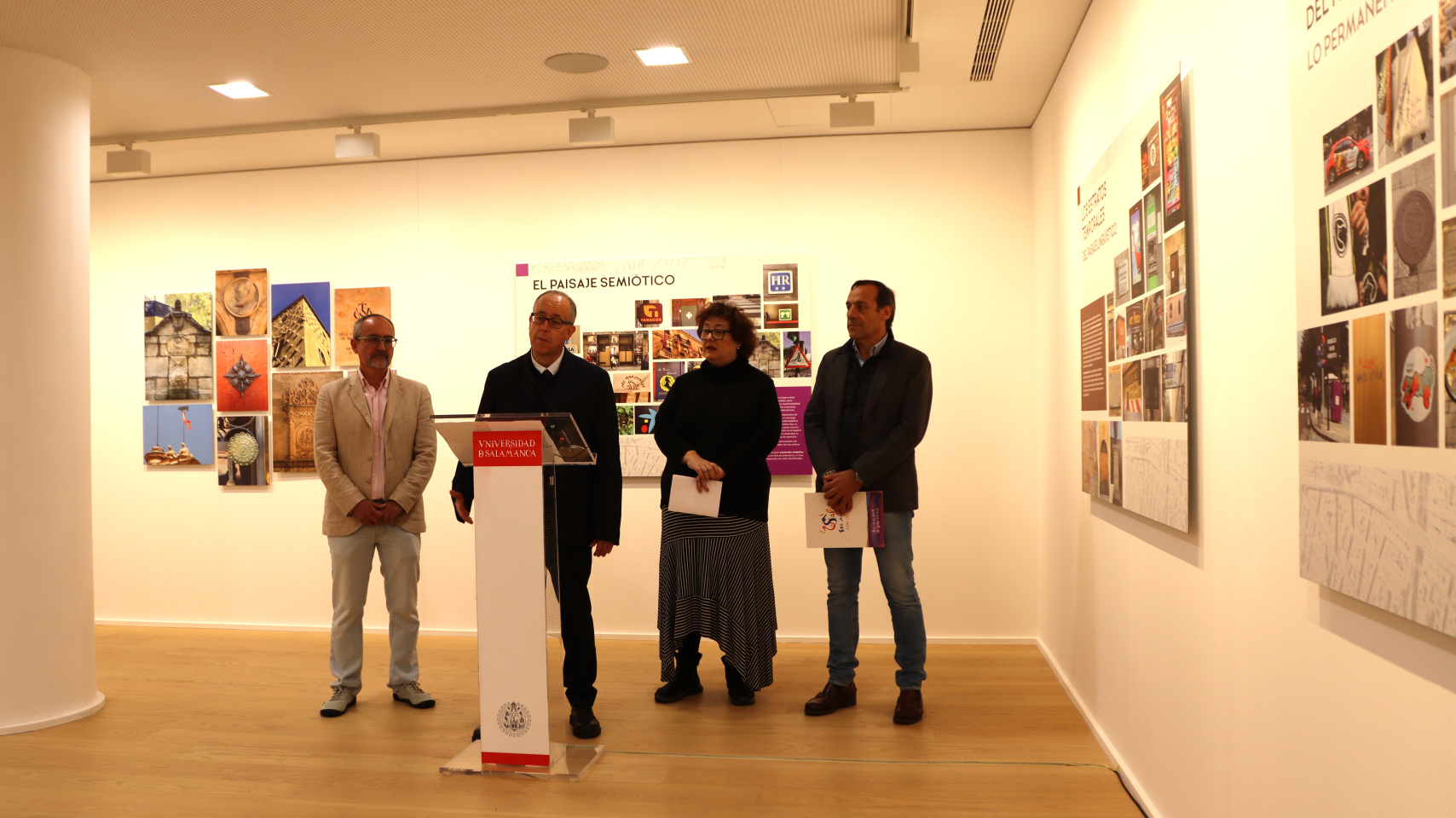 Inauguración de la  exposición "el paisaje lingüístico" en el CIE de la Universidad de Salamanca