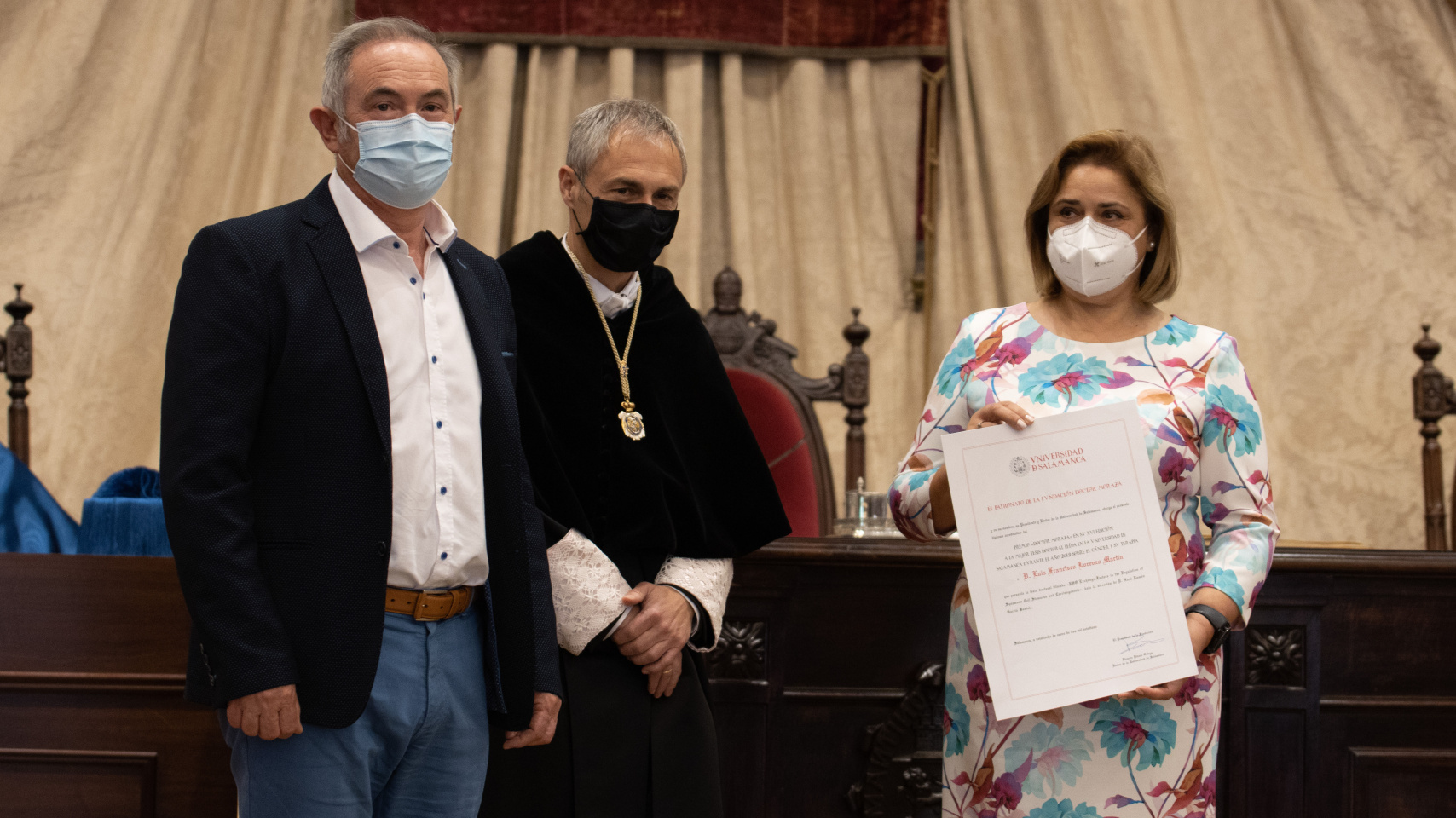 Entrega del diploma acreditativo de la Fundación Doctor Moraza a la mejor tesis leída en la USAL en el año 2020