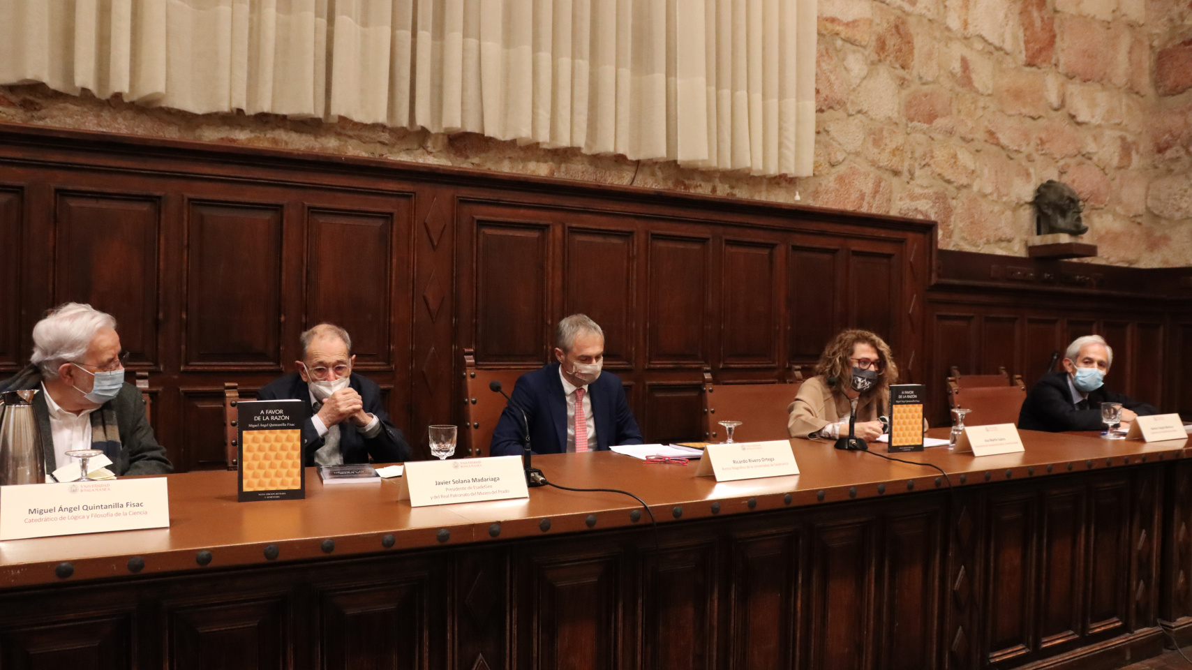Miguel Ángel Quintanilla Fisac, Javier Solana Madariaga, Ricardo Rivero Ortega, Ana Martín Suárez y Ramón Vargas-Machuca Ortega