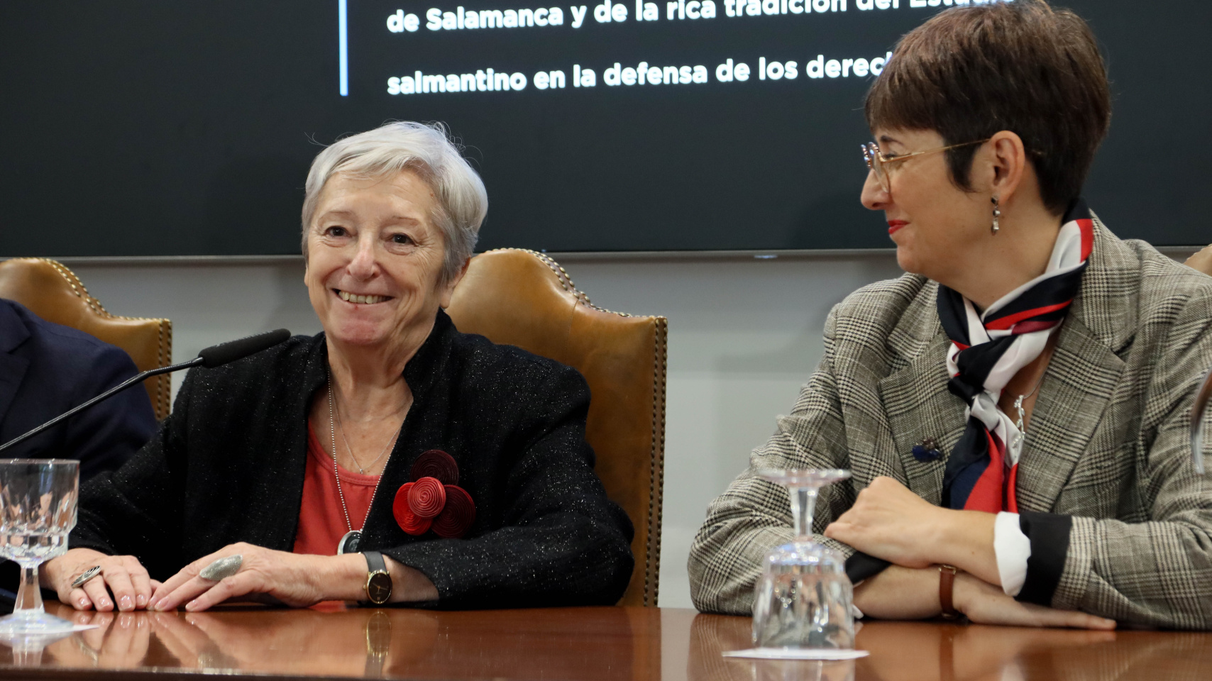 Eulalia Pérez Sedeño durante la rueda de prensa.