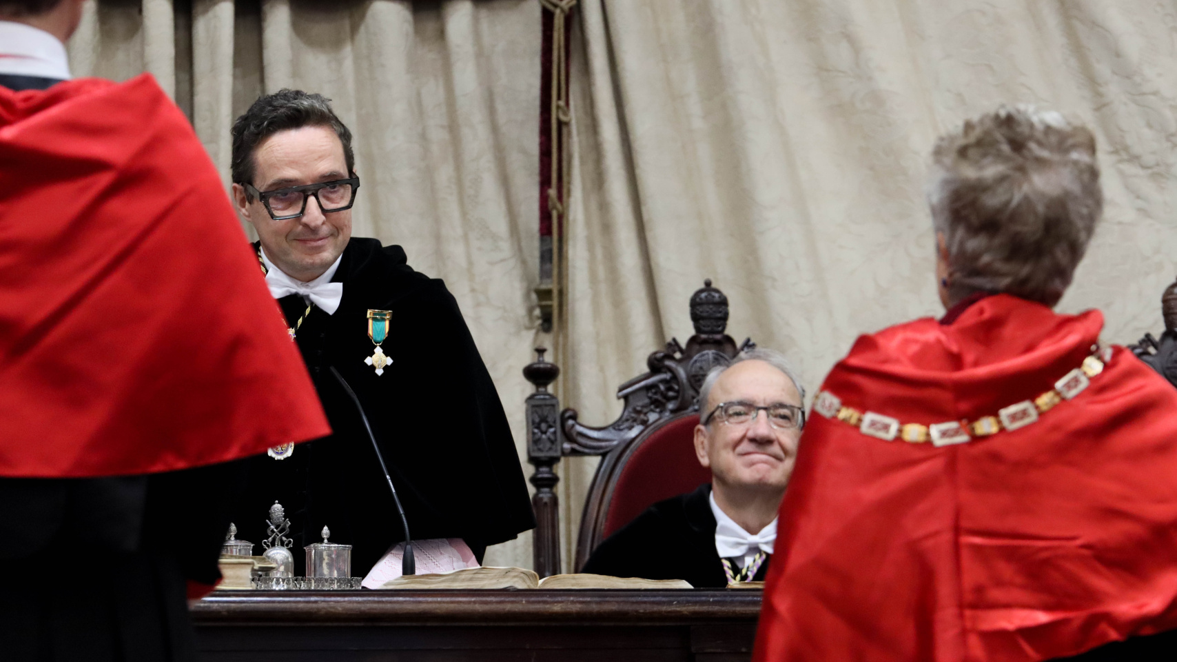 Palabras del padrino de Araceli Mangas ante el rector de la Universidad de Salamanca.
