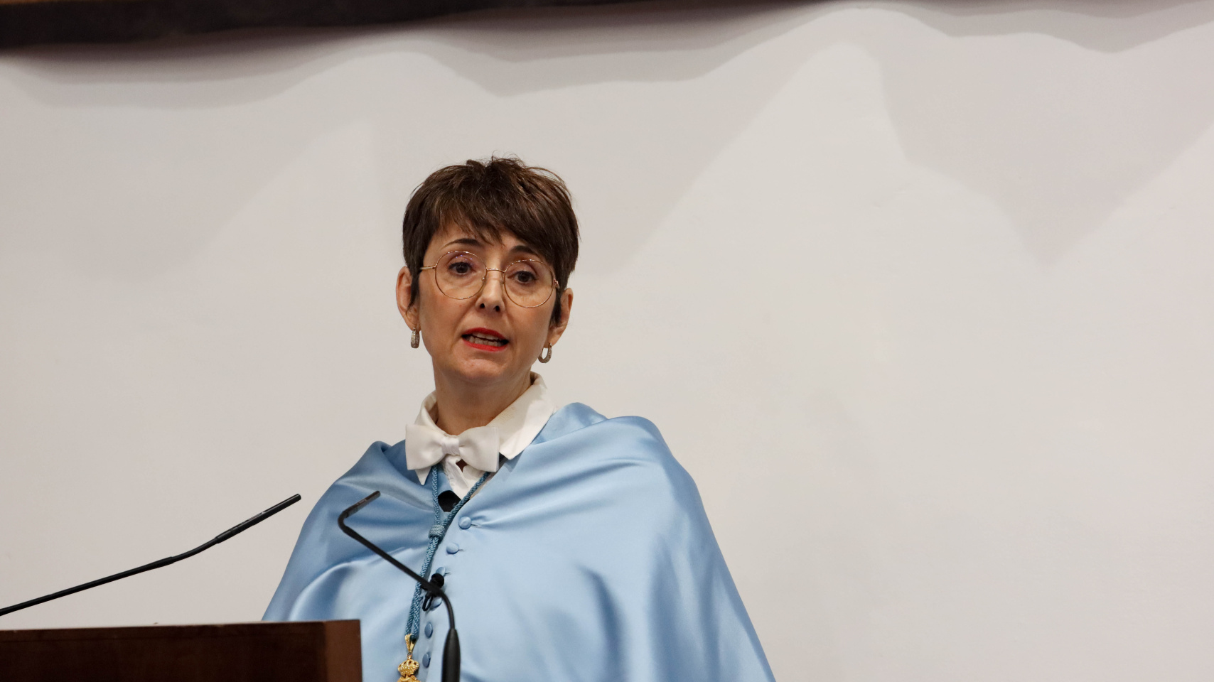 La madrina de Eulalia Pérez, Ana Cuevas durante su laudatio