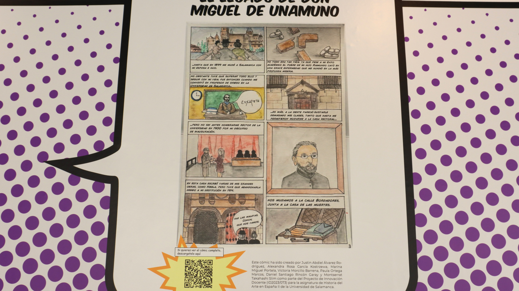 Exposición ‘Arte en viñetas’ en la Facultad de Geografía e Historia ’