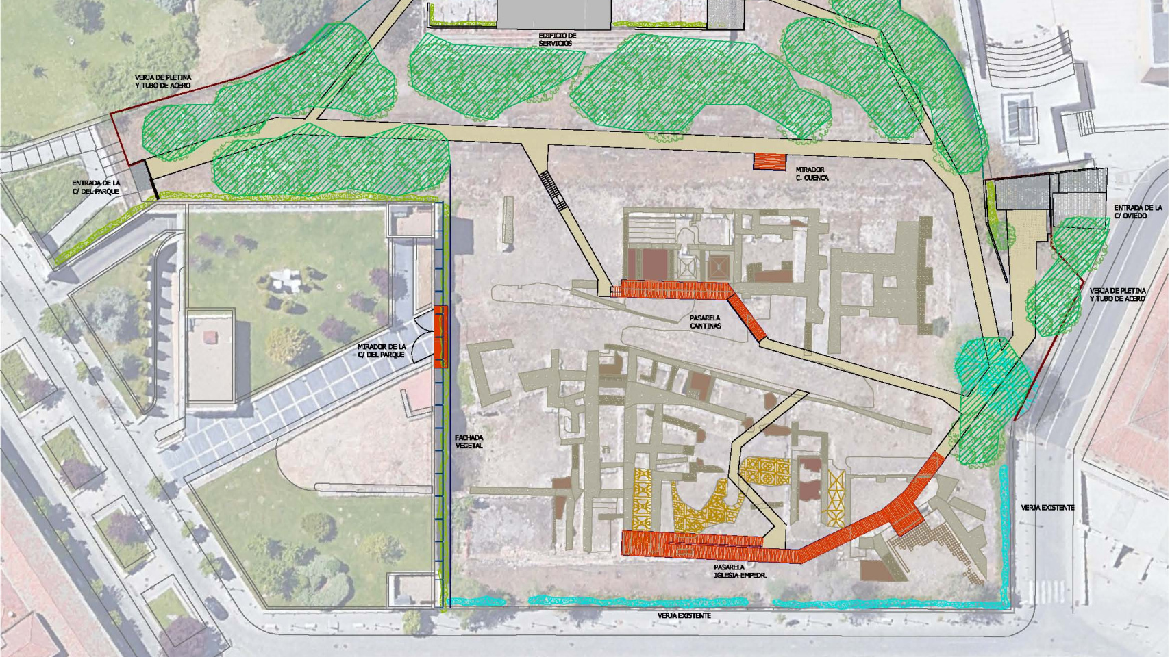 Mapa del proyecto que se llevará a cabo en el solar del Botánico