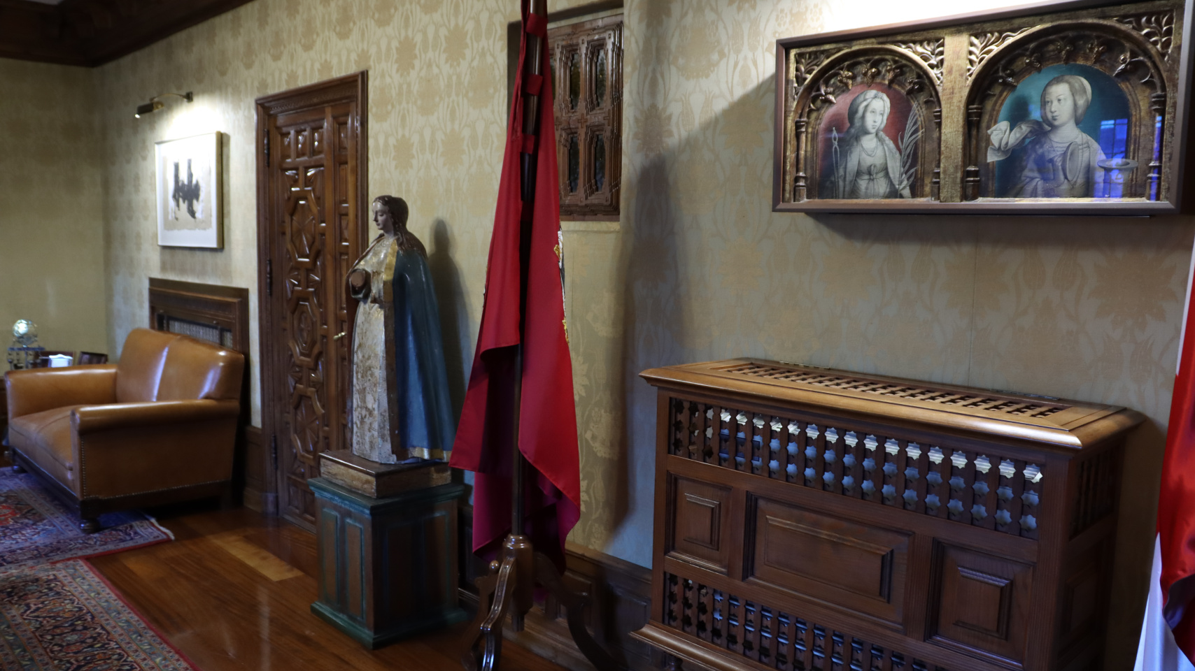 Óleo sobre tabla "Santa Apolonia y Santa María Magdalena" de Juan De Flandes