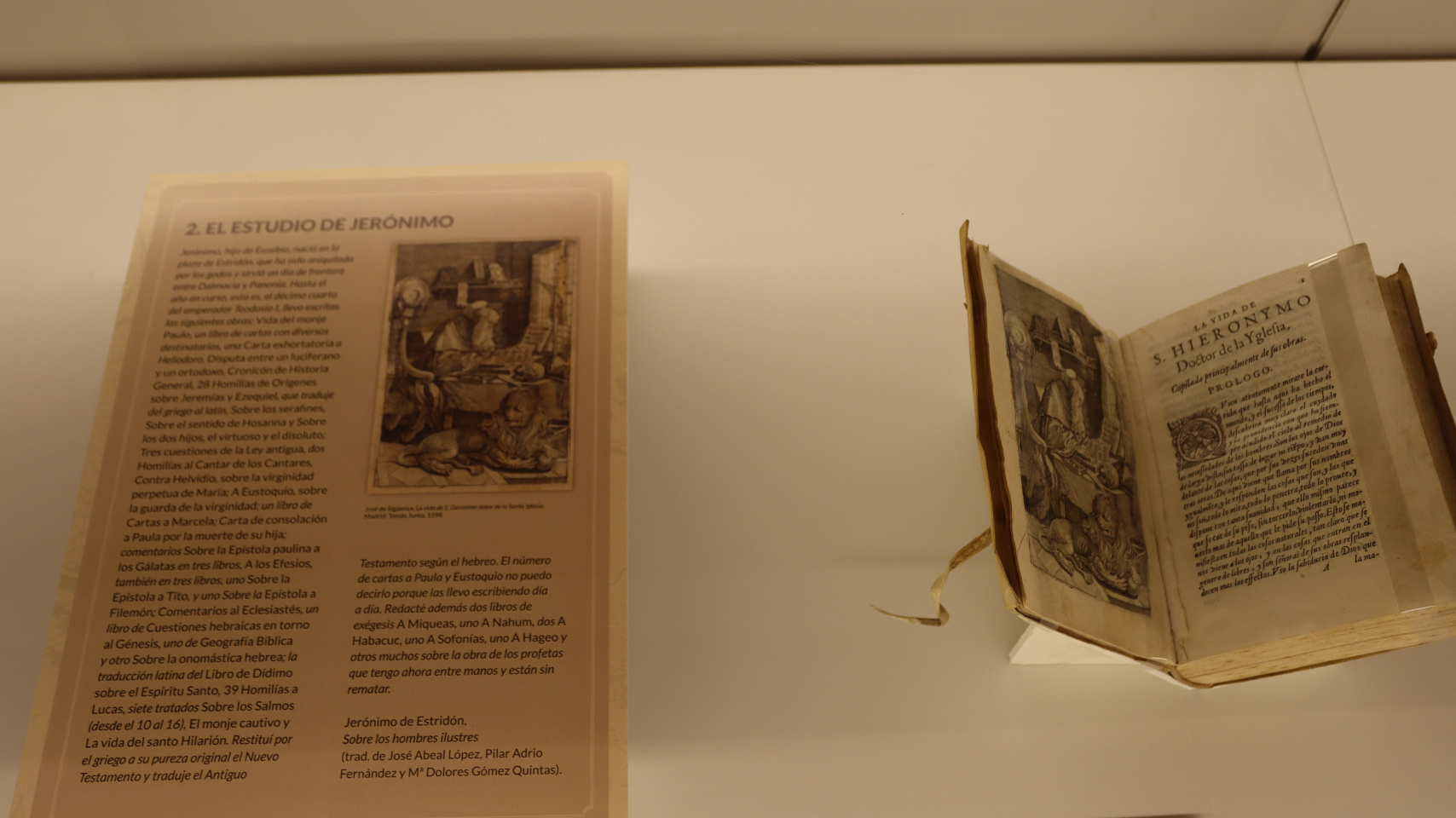 Exposición bibliográfica  "El León y la Pluma. Jerónimo de Estridón"