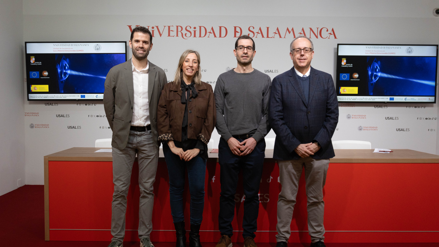 Carlos Hernández García, Blanca Ares, José Manuel Caridad y José Miguel Mateos Roco.