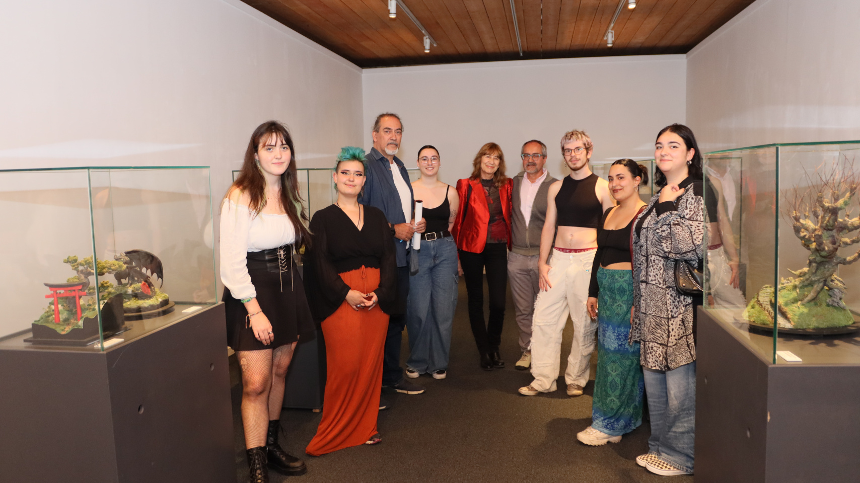 Rueda de prensa de la inauguración de la exposición en el Espacio de Arte Experimental