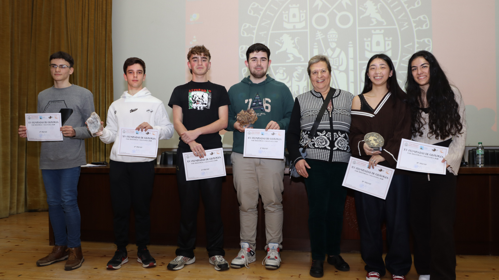 Acto de entrega de premios Olimpiadas de Geología