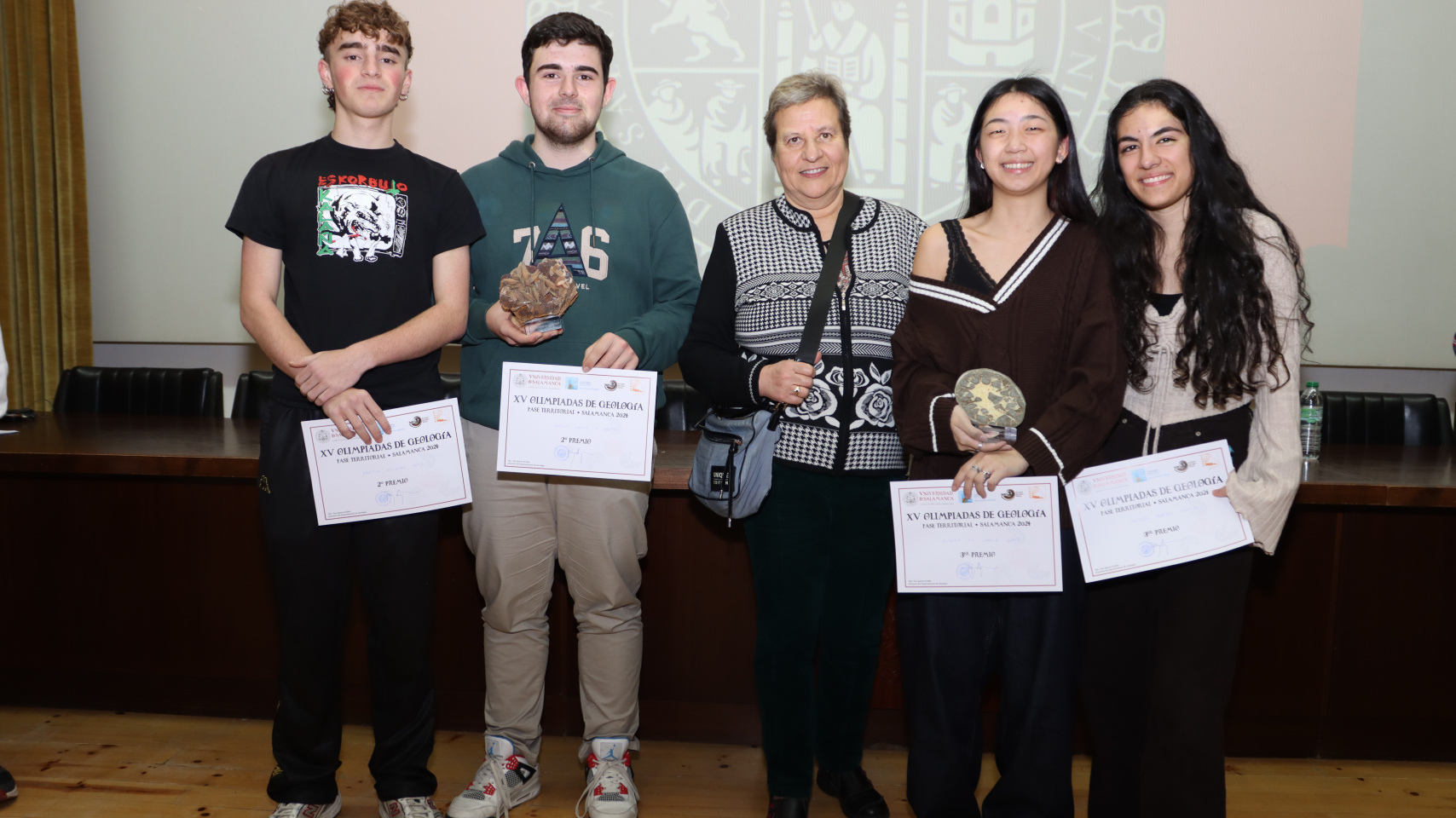 Acto de entrega de premios Olimpiadas de Geología