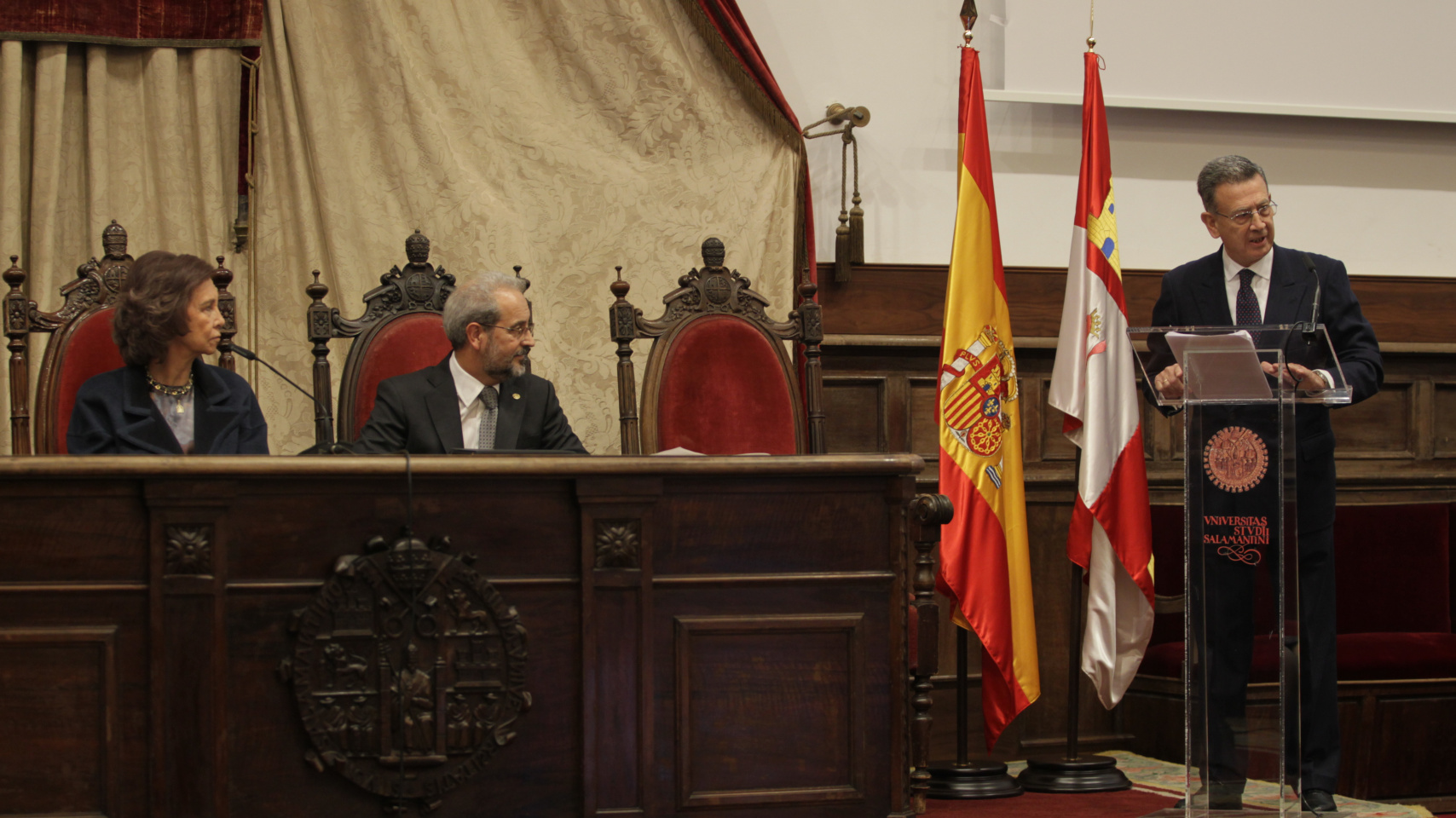 Un momento del discurso del presidente del Consejo de Administración del Patrimonio Nacional, Nicolás Martínez-Fresno