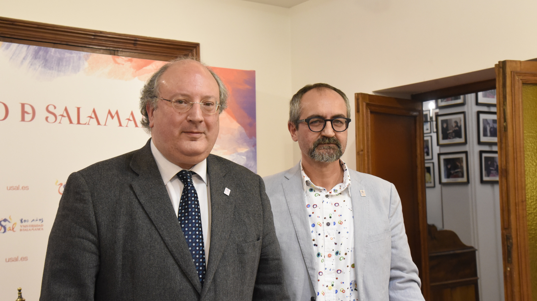 Enrique Cabero y Luis Barrio en la rueda de prensa