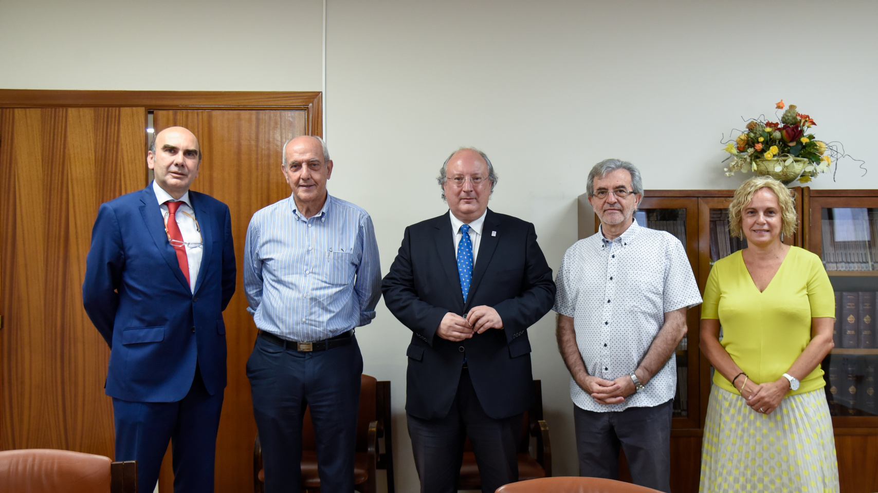 Miguel Ángel Poveda, Pedro Díaz, Enrique Cabero, Carlos Sánchez y Mábel Santa Daría